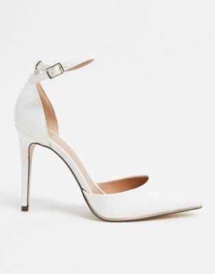 Call It Spring by ALDO Iconis vegan heeled pumps with ankle strap in white