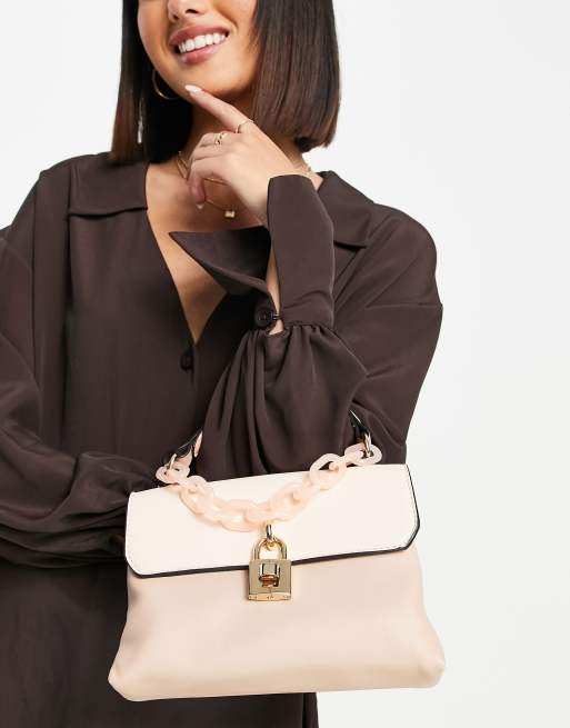 Call It Spring by ALDO True padlock bag in bone - CREAM