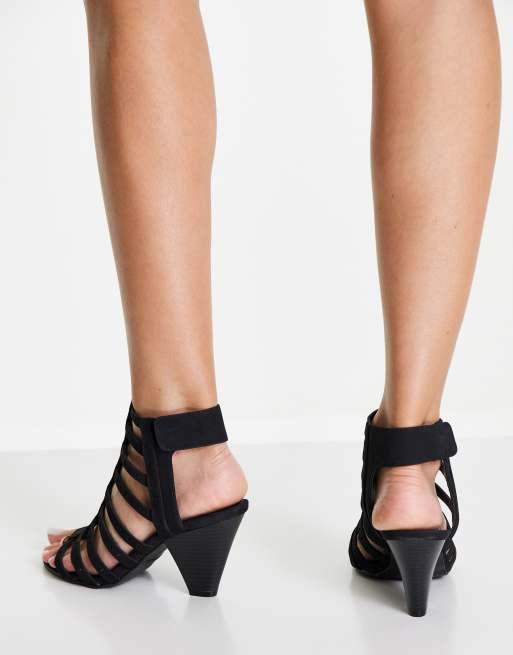 Caged sandals cheap low heel