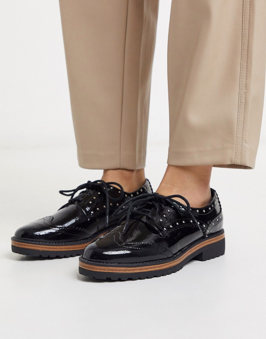 Call It Spring cavotti chunky sole brogues in black-Zwart