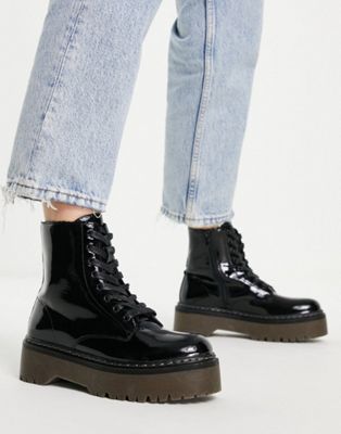 Call it Spring chunky ankle boots in black