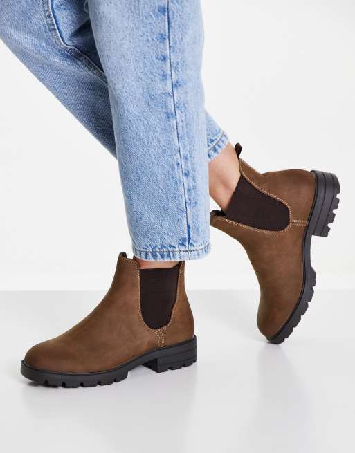 Call It Spring chunky ankle boots in brown