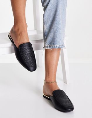 Call it Spring dollie mules in black