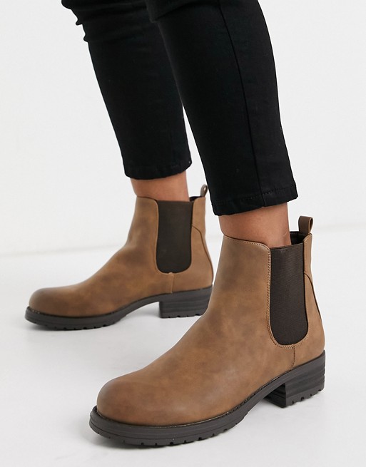 Call It Spring eowigollan chunky flat ankle boots in black