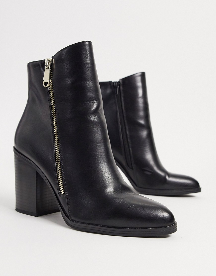 Call It Spring – Eroecia – Svarta boots med halvhög klack och dragkedja i sidan