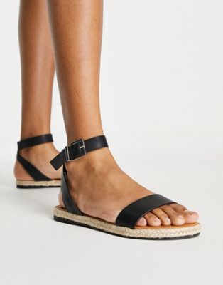 Call it Spring flat sandals in black