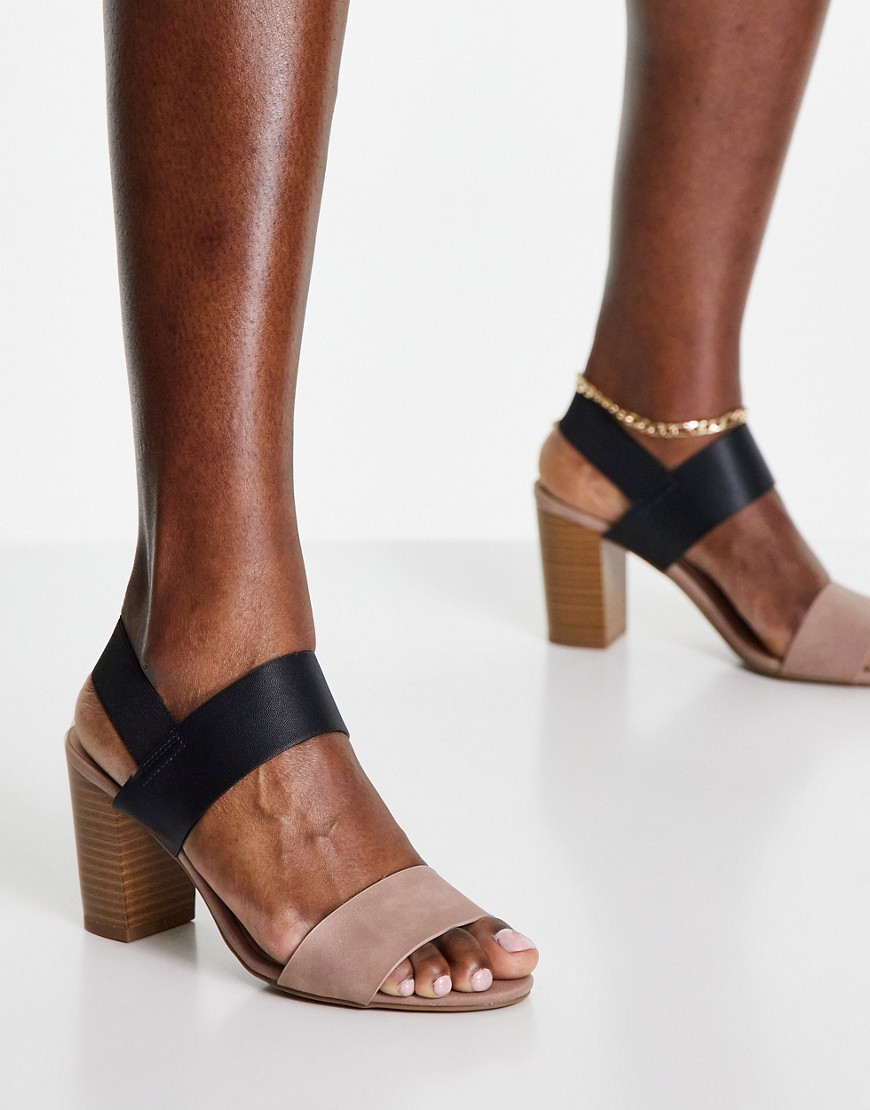 Call it Spring heeled sandals in black