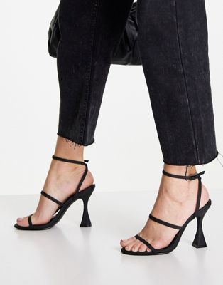 Call it Spring lunaa strappy heeled sandals in black