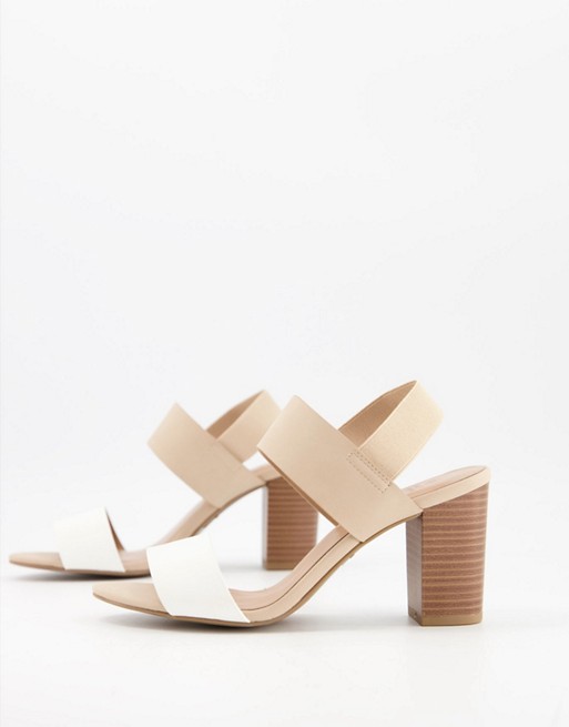 Call It Spring rigidae block heeled sandals in natural