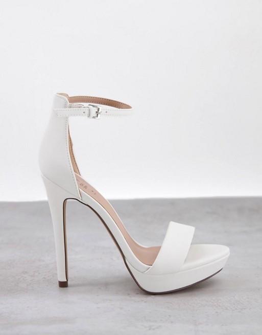 Call It Spring westkapp barely there high heeled sandals in white