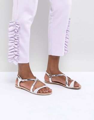 Call It Spring - Zilveren platte sandalen