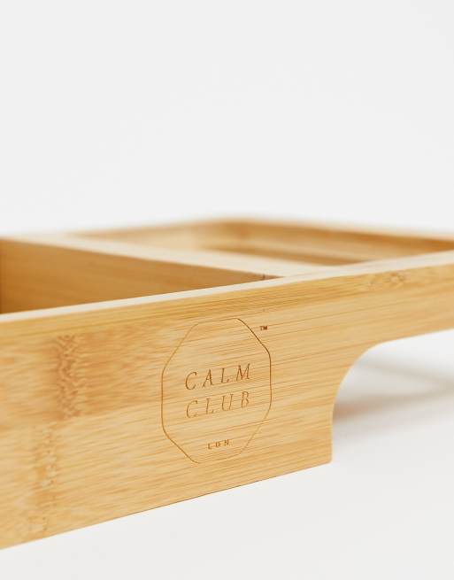 Calm Club - Planche de bain en bambou avec plateau et cônes d'encens, 3 de 4