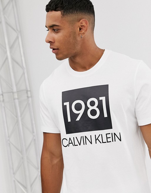 Calvin Klein 1981 Bold logo t-shirt in white