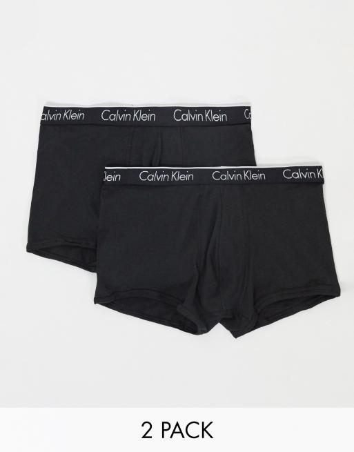 Calvin Klein CK Black low rise trunk in black with gold logo waistband