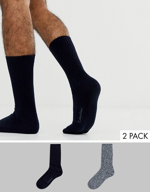 Calvin Klein 2 pack boot socks