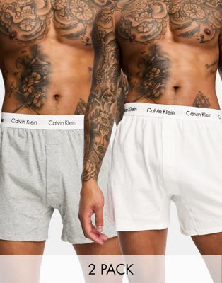 Calvin Klein 2 pack boxer shorts in multi