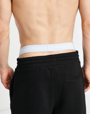 Calvin Klein 2 pack cotton stretch jock straps in black/blue