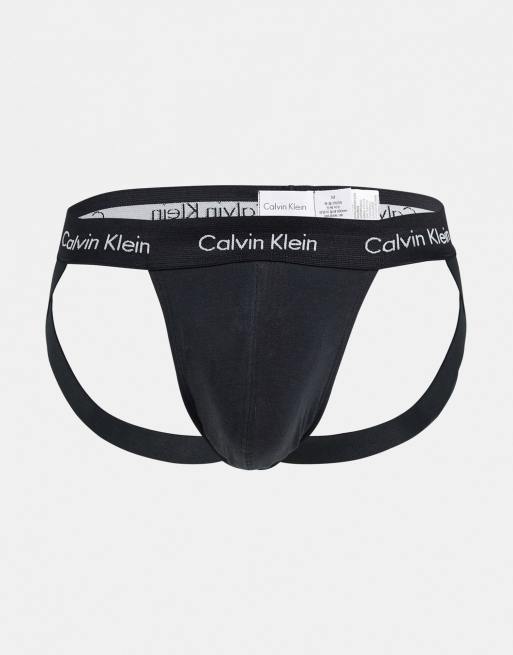 Calvin Klein 2 pack jock strap in black ASOS