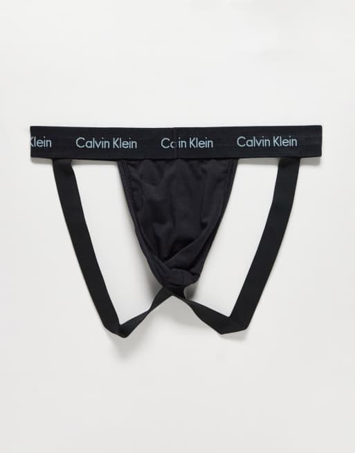 Calvin Klein 2-pack jock straps in black