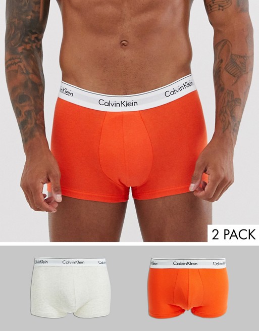 Calvin Klein 2 pack Modern Cotton Stretch trunks