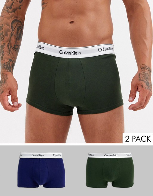 Calvin Klein 2 pack Modern Cotton Stretch trunks