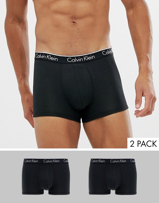 Calvin Klein 2 Pack Trunks in black
