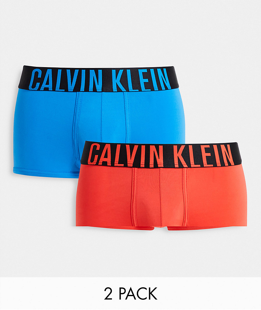 Calvin Klein 2 pack trunks in pink/blue-Multi