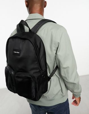 Calvin Klein 2 pocket backpack in black