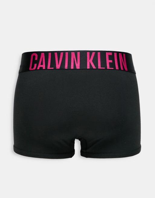 Calvin Klein – 2er-Pack Unterhosen in Schwarz mit Logobund in Rosa und Weiß, 2 von 4