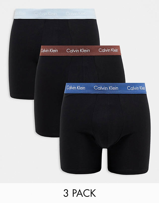 Calvin Klein - 3-pack boxer brief with contrast waistband in black