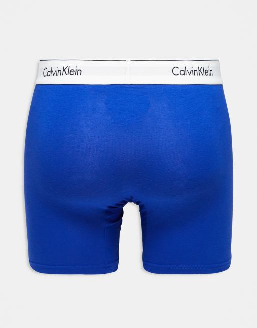 Calvin Klein 3-pack boxer briefs in black, blue and grey