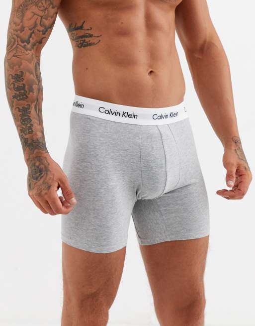 Calvin Klein Mens 3 Pack Cotton Stretch Boxer Briefs (Black/Mini Logo/Grey,  Medium) : : Clothing, Shoes & Accessories