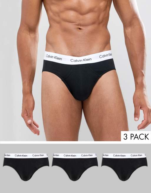 ASOS Briefs In Black Velvet 3 Pack for Men