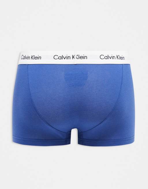 Calvin Klein 3 Pack Briefs in Blue Light Blue and rust Multi