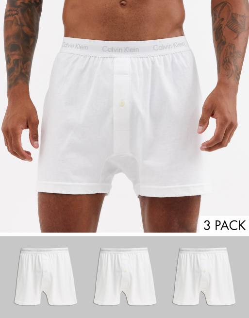 Calvin Klein Men's Cotton Classics Briefs - 3 Pack, White, Large