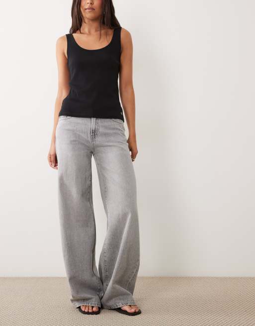 Calvin Klein 3-pack cotton scoop neck tanks in white/gray/black, 3 of 4