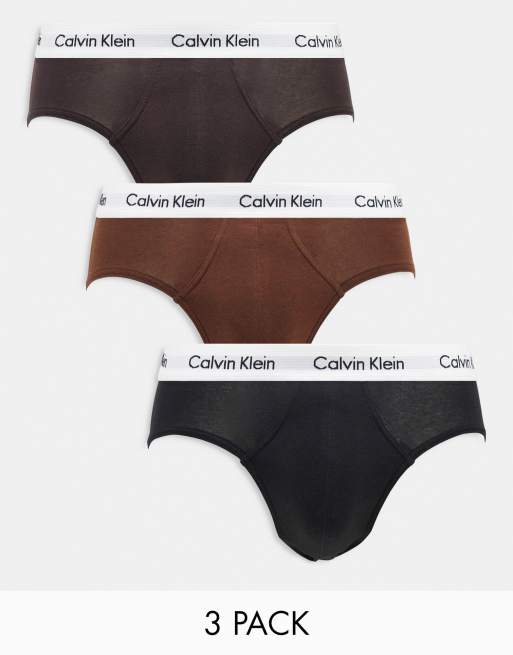 Calvin Klein Cotton stretch hip briefs 3-pack, ASOS