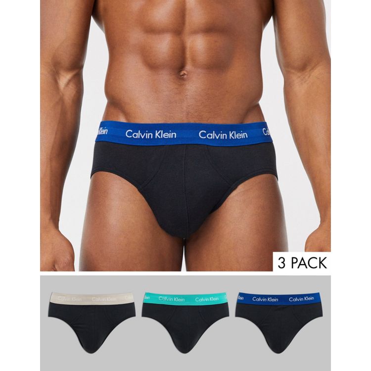 Calvin Klein Cotton stretch hip briefs 3-pack, ASOS