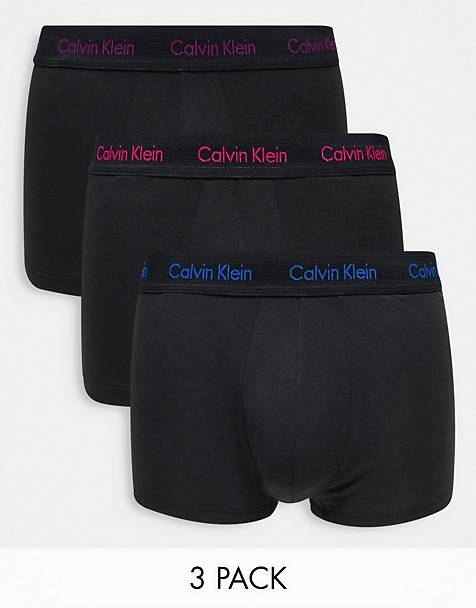 Asos Uomo Abbigliamento Intimo Boxer shorts Boxer shorts aderenti Confezione da 3 boxer aderenti multicolore con elastico in vita a contrasto 