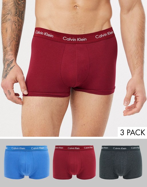 Calvin Klein 3 pack Cotton Stretch trunks