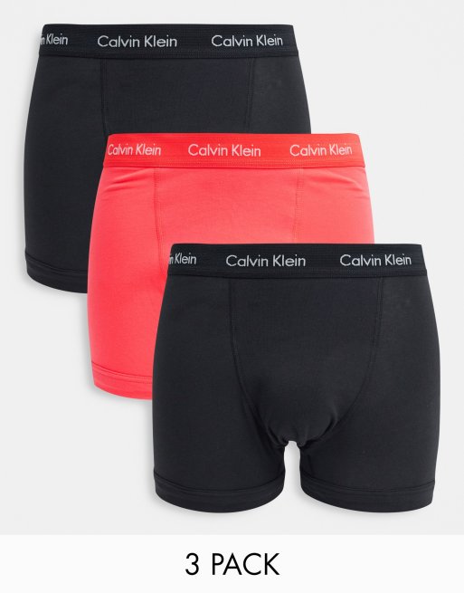 Calvin Klein 3 pack cotton stretch trunks | ASOS