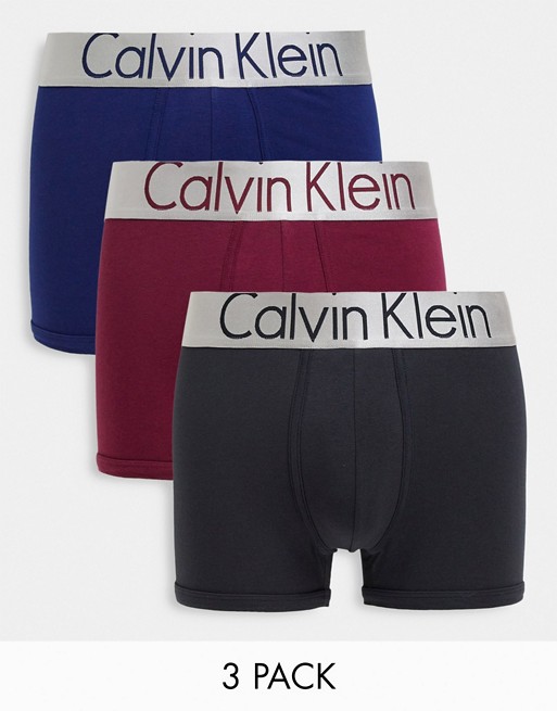 Calvin Klein 3 pack cotton stretch trunks