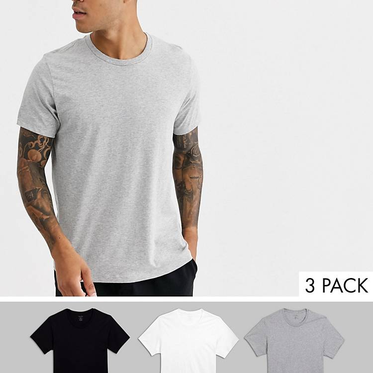 Calvin Klein 3 pack crew neck t-shirts in multi | ASOS