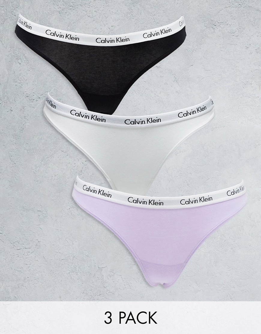 Calvin Klein 3-pack high waist thong in multi