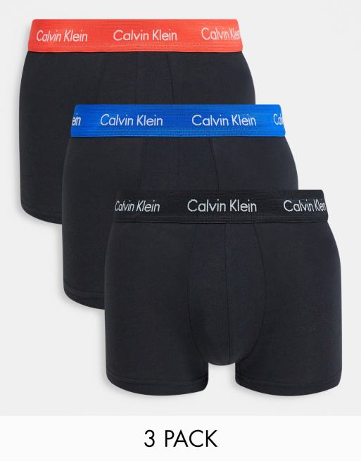 Buy Calvin Klein Underwear Contrast Logo Low Rise Trunks