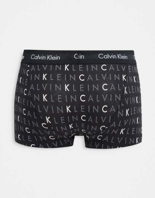 Calvin Klein 3-pack jockstraps with coloured waistband in black