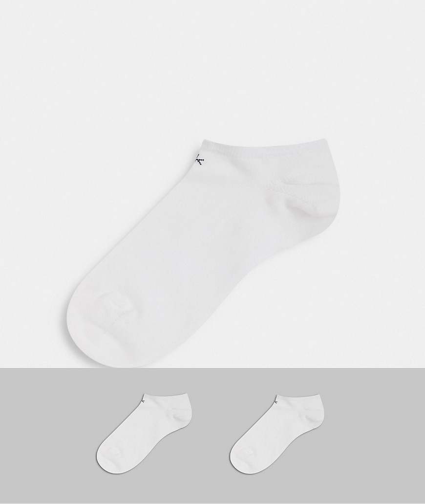 Calvin Klein 3 pack sneaker socks in black-White