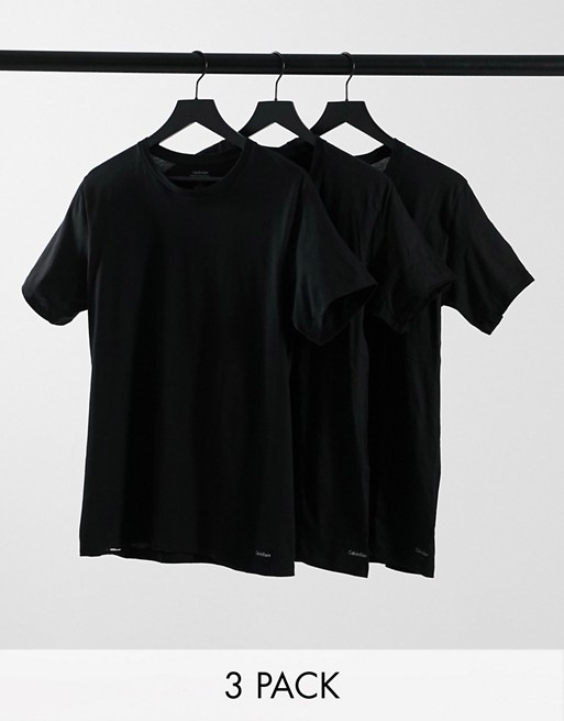 Calvin Klein 3 pack t-shirts in black