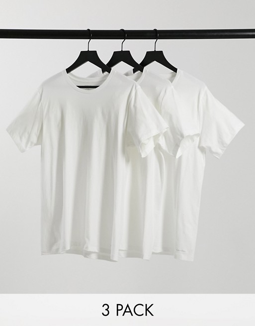 Calvin Klein 3 pack t-shirts in white
