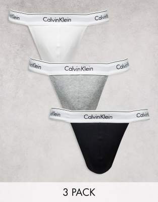 Calvin Klein 3 pack thongs in multi